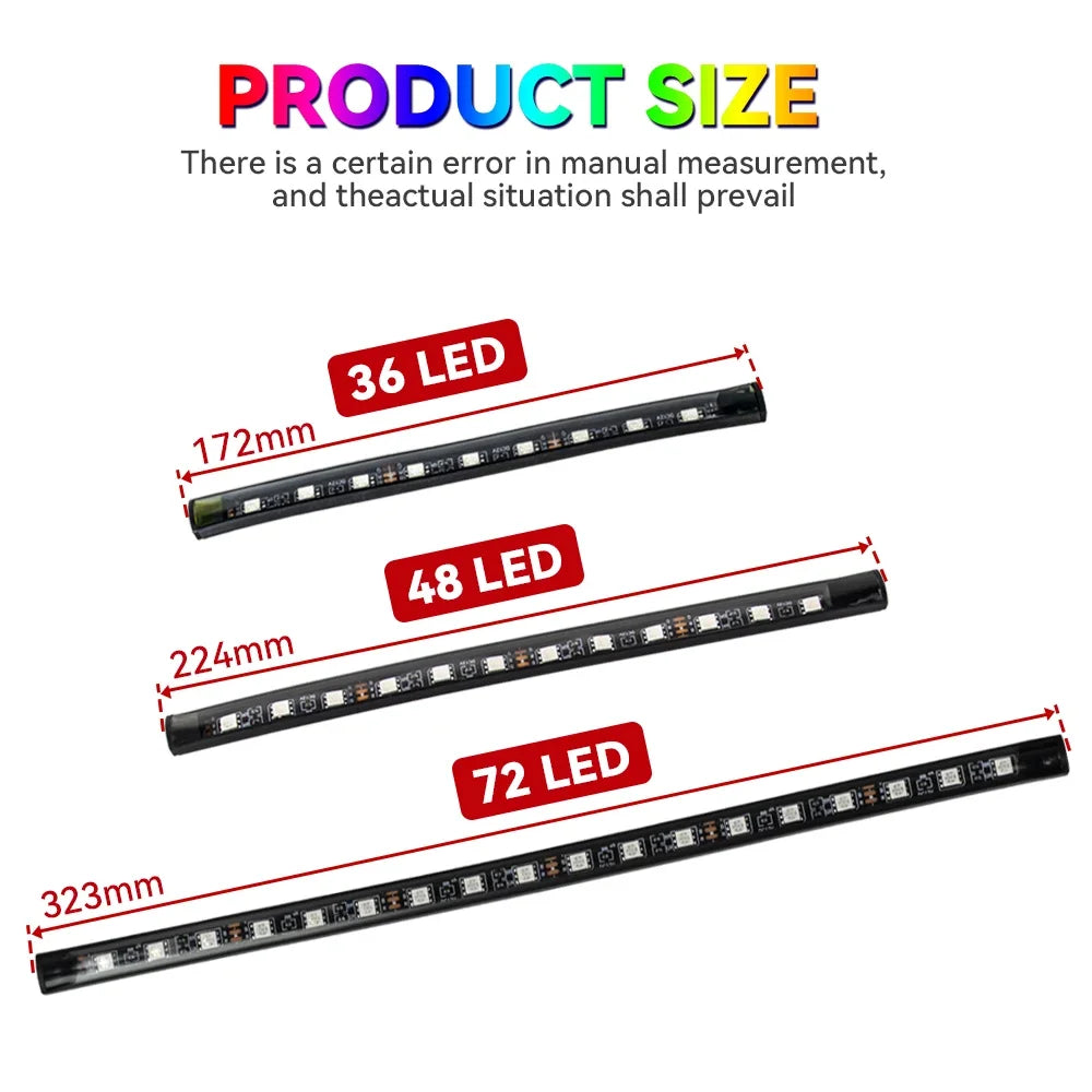 Car Interior Ambient Foot Light with USB Wireless Remote Music APP Control Auto RGB Atmosphere Decorative Lamp