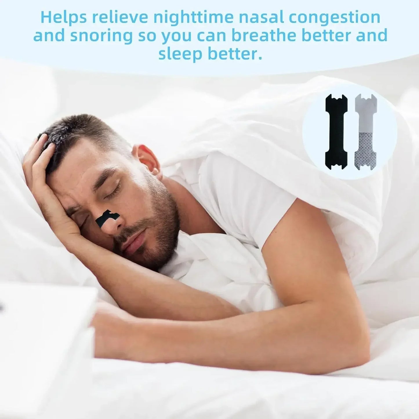30/60/90PCS Anti Snoring Nose Patch Set Extra Strength Nasal Strips Better Breathing Non-Invasive Easier Breath Sleep Aid Decive