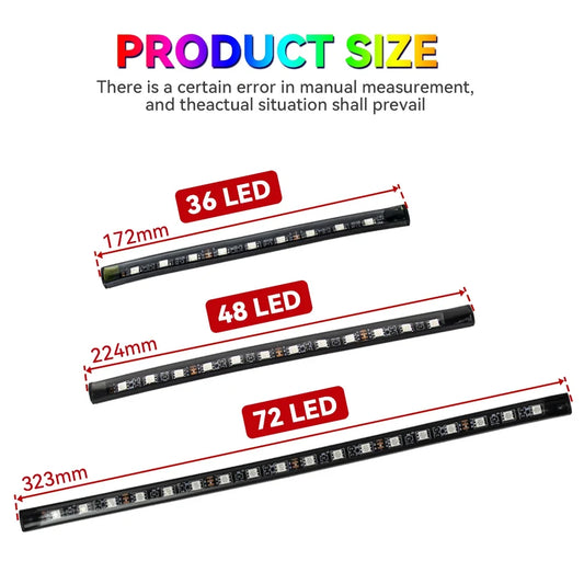 Car Interior Ambient Foot Light with USB Wireless Remote Music APP Control Auto RGB Atmosphere Decorative Lamp